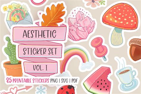 asthethic stickers|free printable aesthetic stickers pdf.